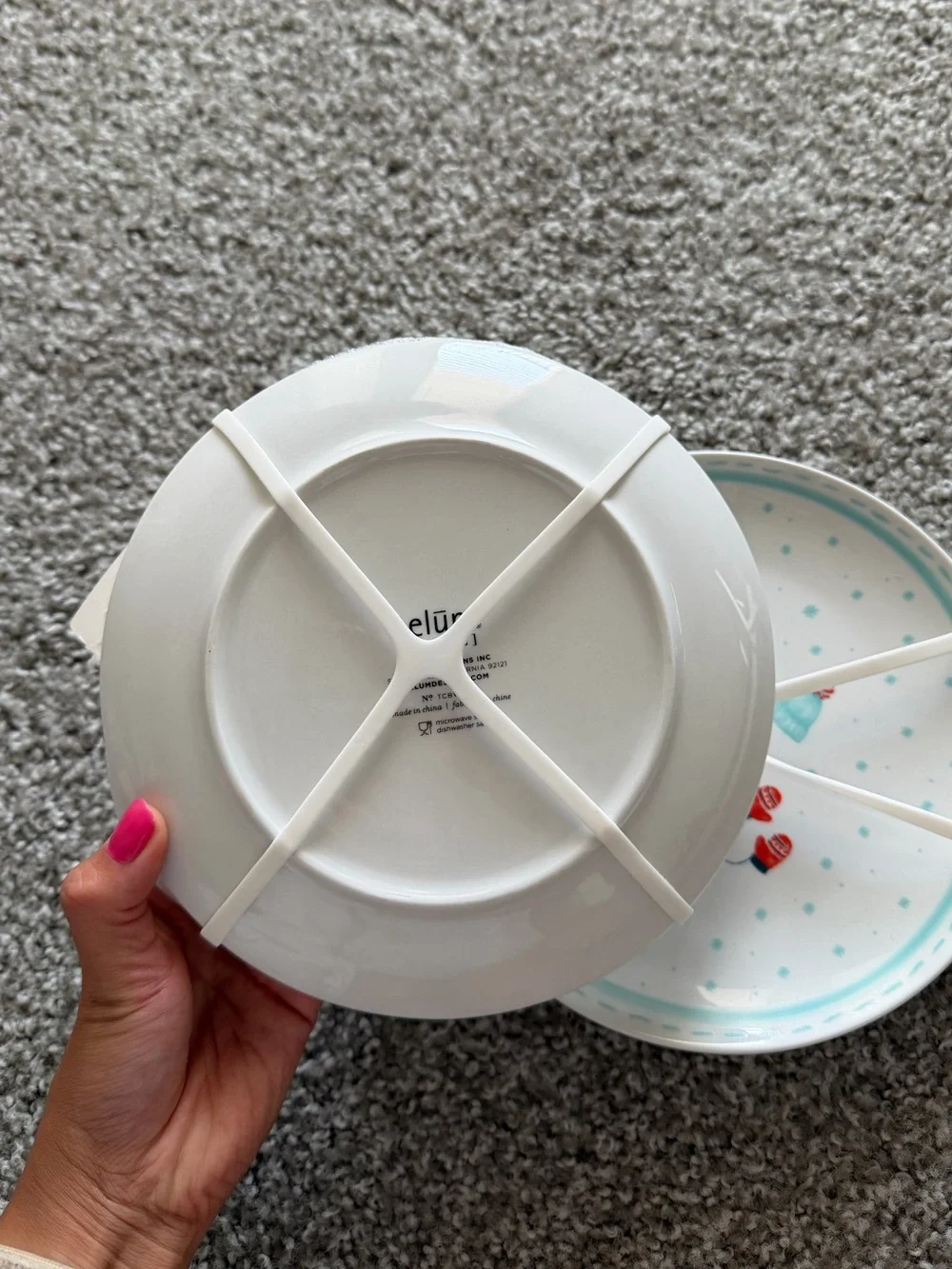 Homeware Aqua Snowflake Melamine Appetizer Plates - Set of 2 (8PC) NEW!